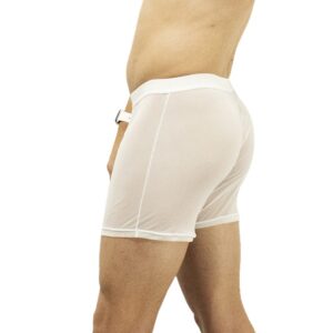 Cueca Boxer Masculina em Tule Transparente - Conforto e Sensualidade