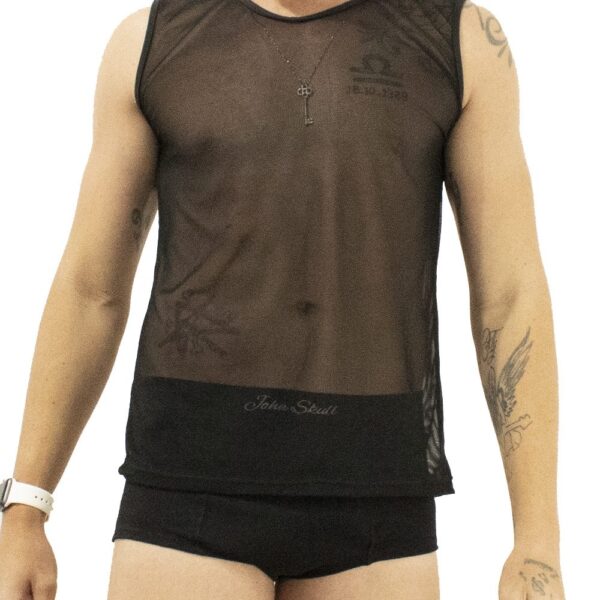 Camiseta Regata Transparente John Skull - Imagem 2
