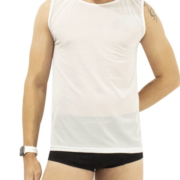 Camiseta Regata Transparente John Skull