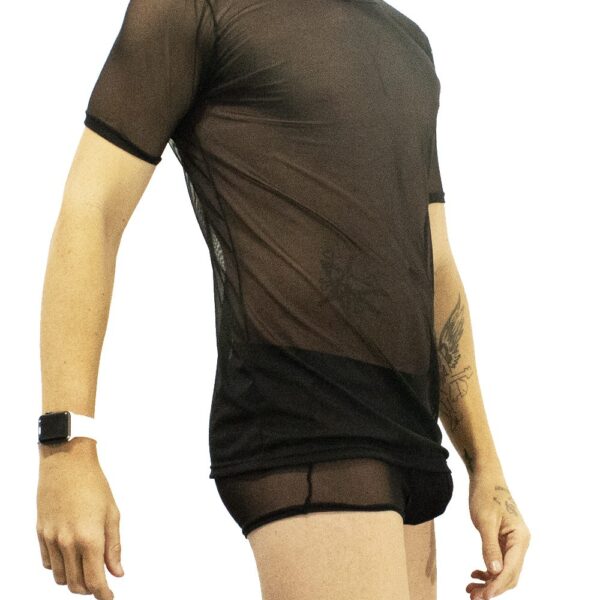 Conjunto Camiseta T-Shirt e Cueca Mini Boxer Transparente John Skull - Imagem 4
