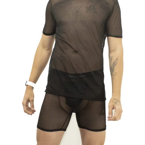 Conjunto Camiseta T-Shirt e Boxer Transparente John Skull - Imagem 2