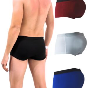 Kit Contraste & Atitude - 3 Cuecas Modeladoras (Branco, Preto, Vermelho)