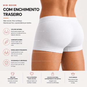 Cueca Masculina John Skull BootyLift Pro com Bojo Anatômico – Efeito Levanta Bumbum +1,5cm Imediato 🍑🔥