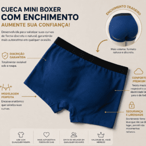 Cueca Modeladora John Skull BootyLift Pro – Efeito Levanta Bumbum +1,5cm Imediato 🍑🔥
