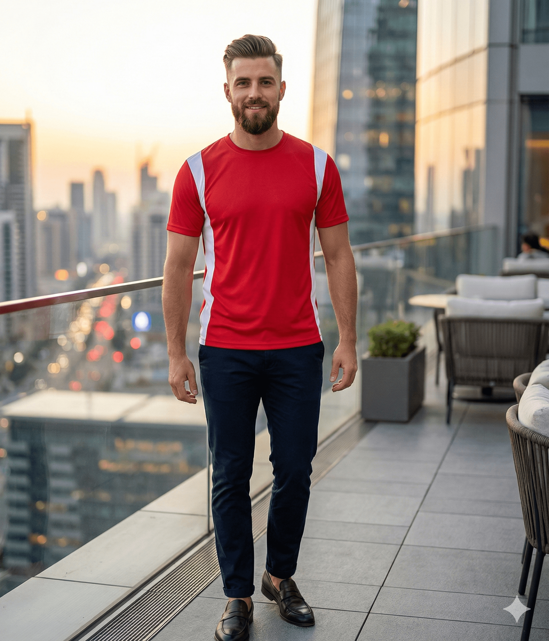 Camiseta Masculina Geométrica com Recortes - Imagem 11