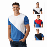 Camiseta Masculina Geométrica Recorte Diagonal