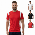 Camiseta Masculina Geométrica com Recortes Laterais